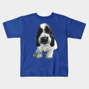 English Cocker Spaniel - Cute Blue Roan puppy dog Kids T-Shirt